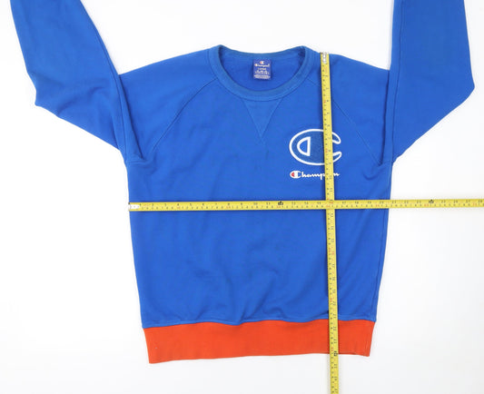 Mens UK Size L Champion Blue Pullover Sweatshirt