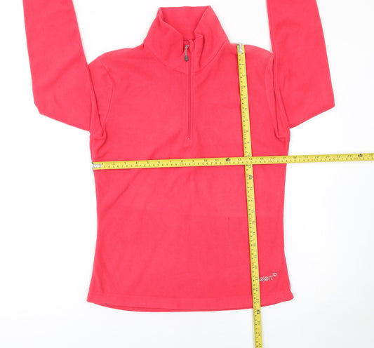 Gelert Women's Pink 1/2 Zip Fleece Pullover Sweatshirt UK 10