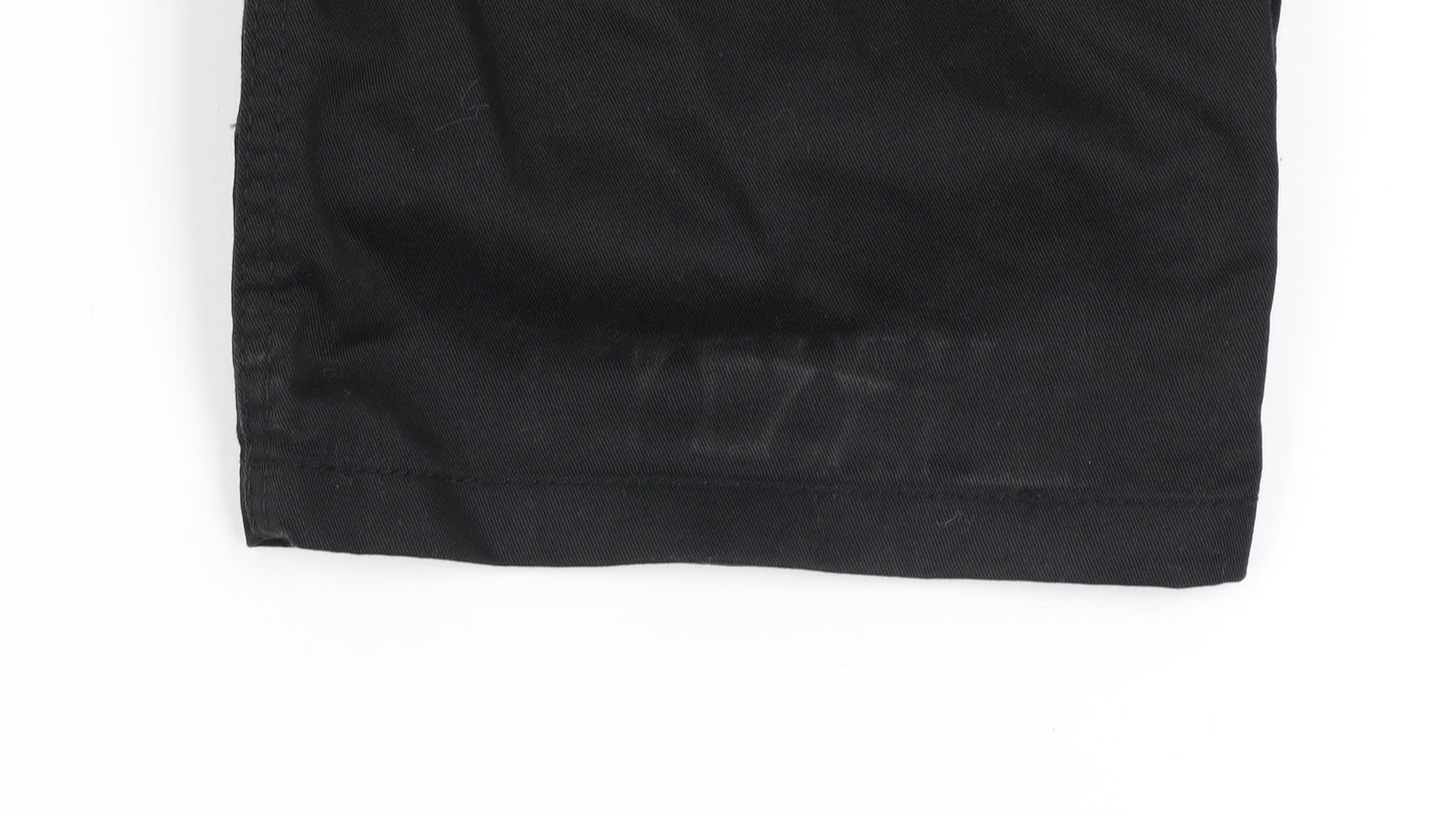 Site Men's Black Cargo Work Trousers W32 L32 Polyester Cotton