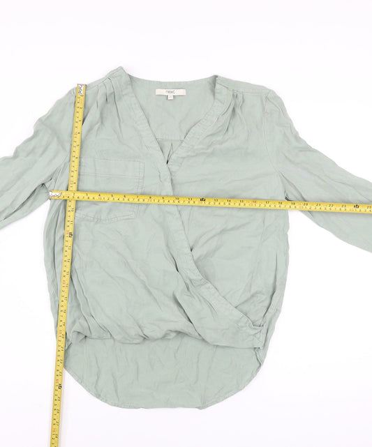 Womens UK Size 12 NEXT Green Wrap Blouse
