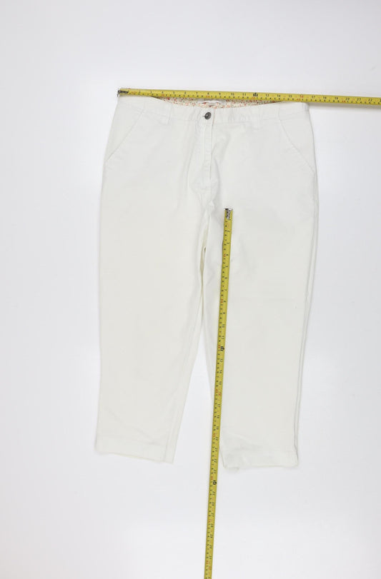 Womens UK Size L Kartel Regular Fit Chino Ivory Trousers