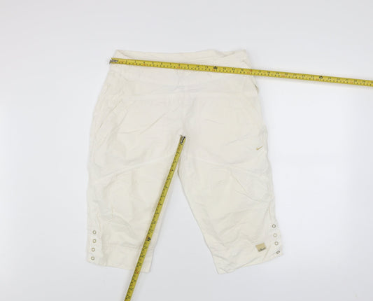 Nike Women’s Ivory Cotton Capri Trousers Size 8 Casual Lightweight