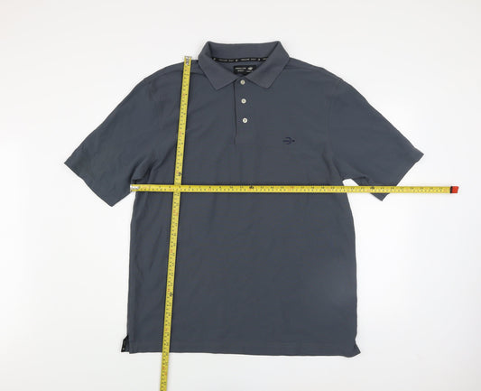 Swallow Golf Men’s Grey Large Polo Shirt 100% Nylon Activewear Top