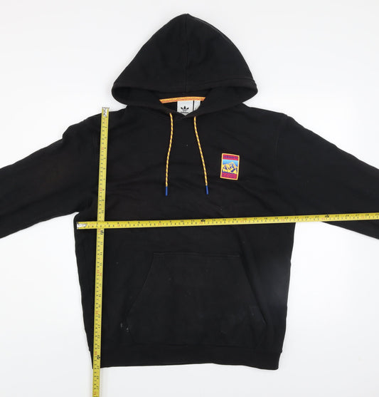 Adidas Men's Black Pullover Hoodie M Logo Sportswear Graphic