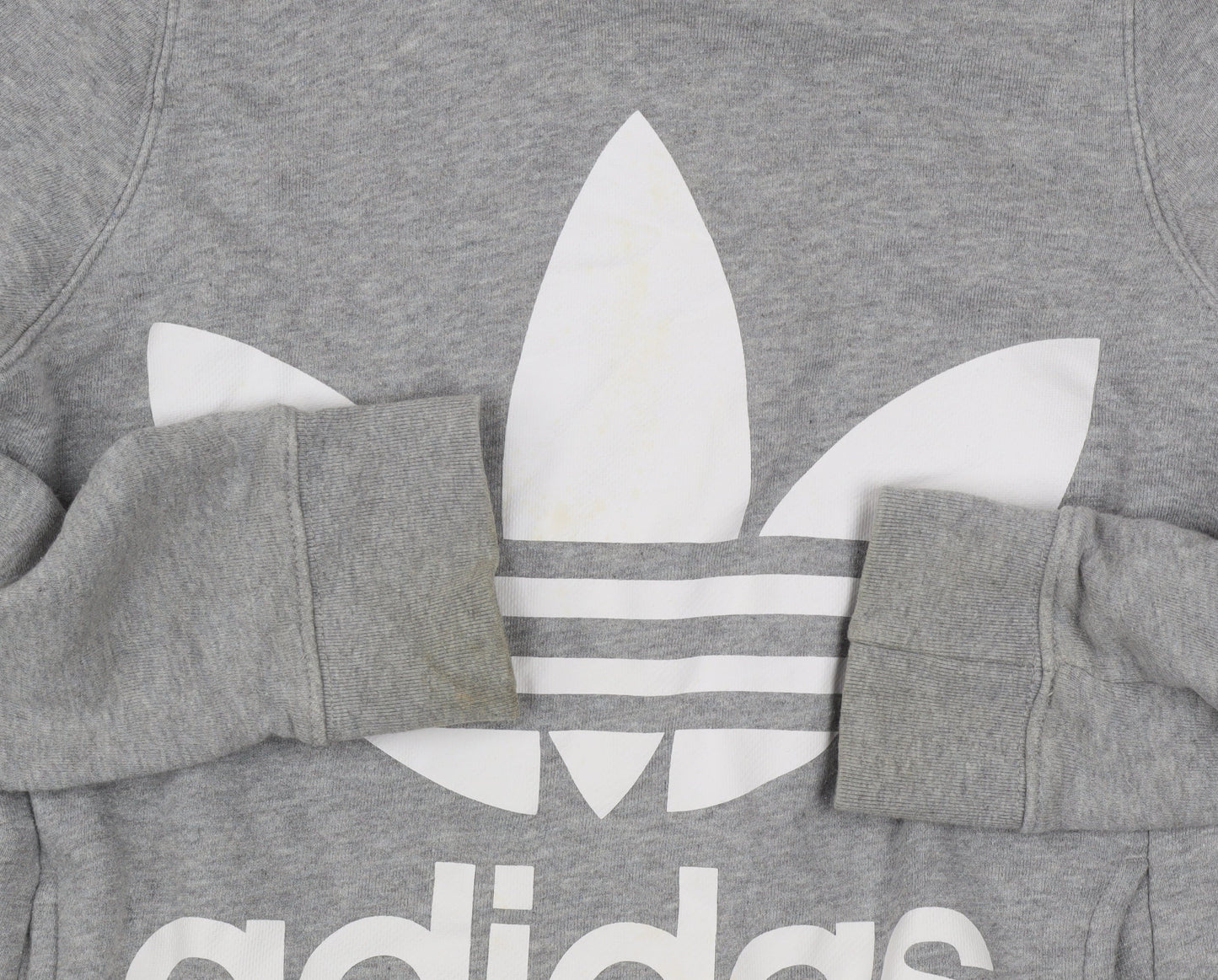 Womens UK Size 6 adidas Grey Pullover Hoodie