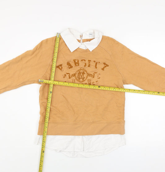 Womens UK Size S NEXT Beige Pullover Sweatshirt