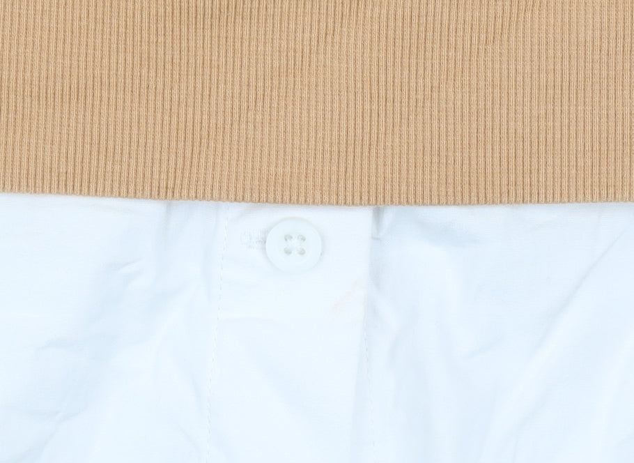 Womens UK Size S NEXT Beige Pullover Sweatshirt