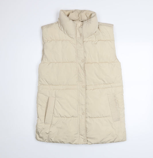 Womens UK Size 8 Stradivarius Beige Puffer Jacket