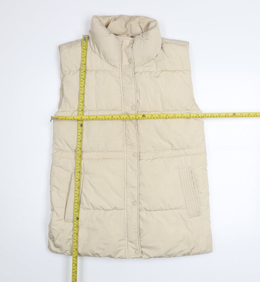 Womens UK Size 8 Stradivarius Beige Puffer Jacket
