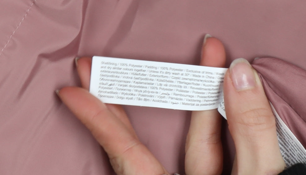 F&F Womens Pink Puffer Jacket Size 12 Mid-Length Winter Coat