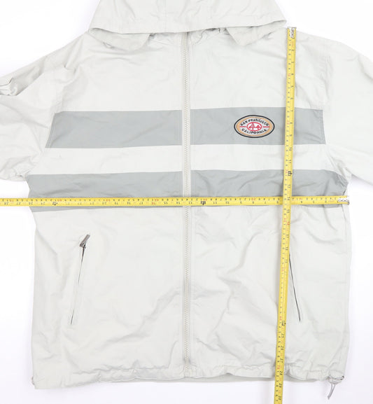 Mens UK Size 2XL Gogo Sports Inc. Grey Windbreaker Coat