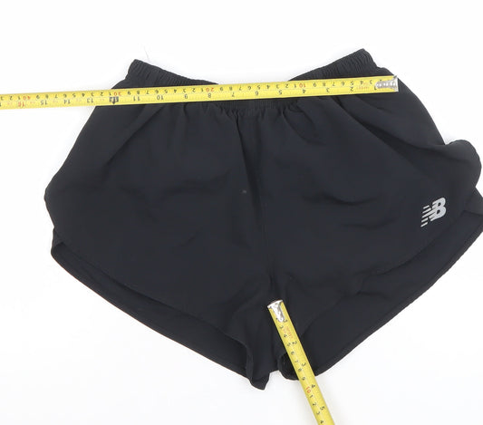 New Balance Womens Black Medium Athletic Running Shorts