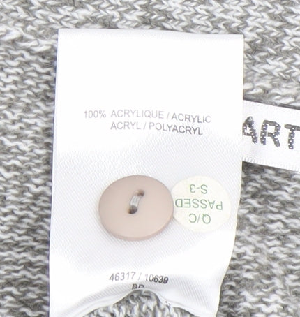 Damart Women's Grey V-Neck Button Knit Cardigan Size 18/20