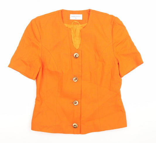 Womens UK Size 10 Berkertex Regular Orange Suit Jacket