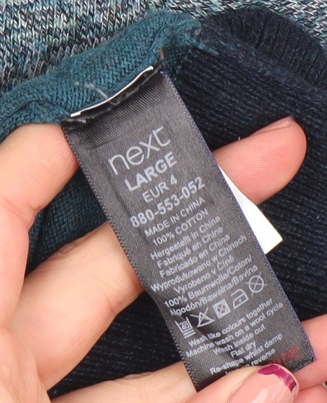 Next Men's Blue Cotton Crew Neck Jumper Size L Long Sleeve