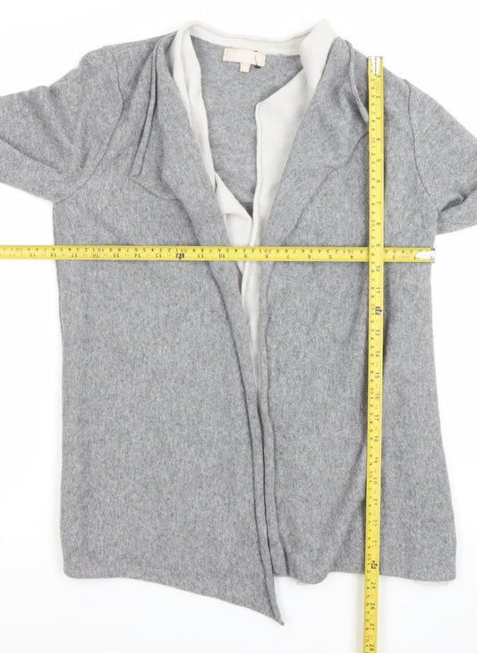 Womens UK Size M BENETTON Grey Cardigan Jumper