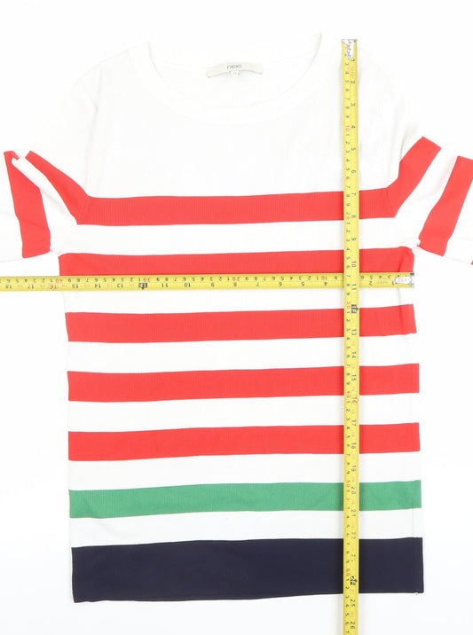 Womens UK Size 10 NEXT Multicoloured Basic T-Shirt