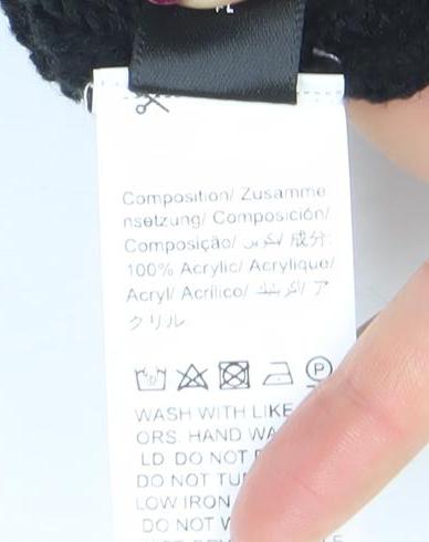 SHEIN Women's Black V-Neck Cable Knit Sleeveless Vest Jumper XS