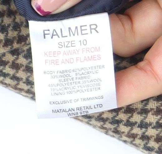 Womens UK Size 10 Palmer Regular Brown Blazer