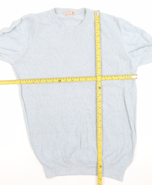 Mario Visconti Men’s Blue Cotton Crew Neck Jumper M