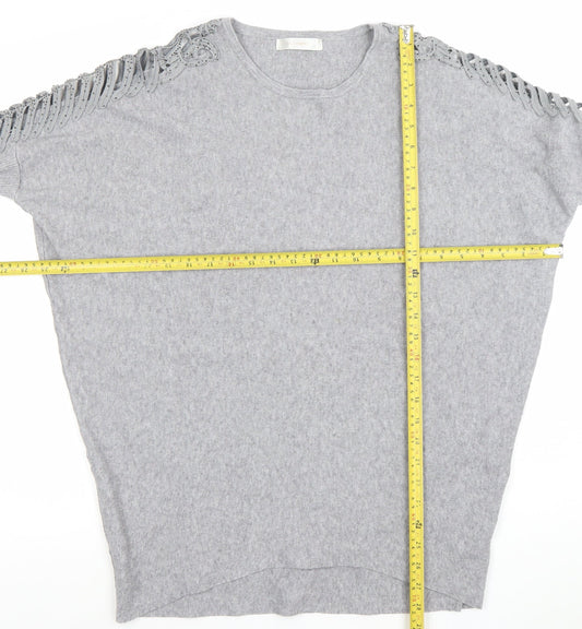 Womens UK Size One Size HC LOCRINE Grey Tunic Blouse
