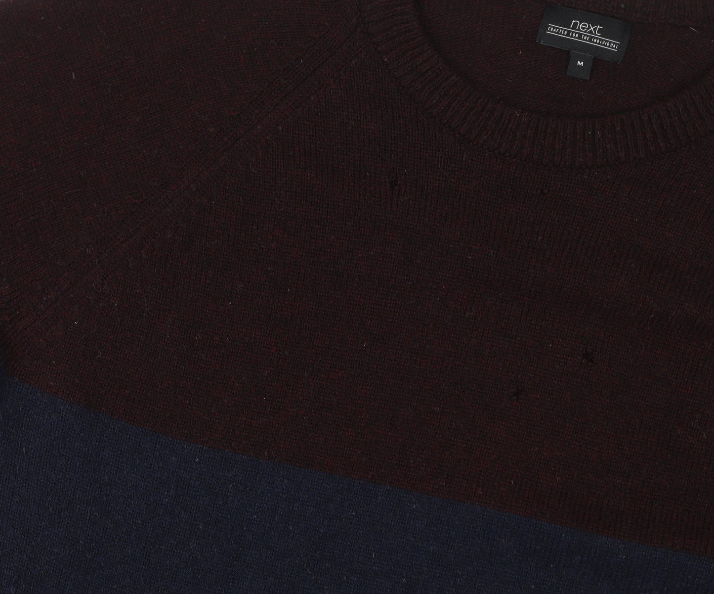 Next Men's Multicoloured Crew Neck Wool Blend Jumper Size M