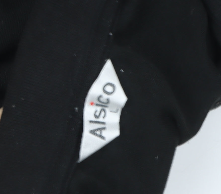 Alsico Men’s Black DHL Logo Short Sleeve Work Polo Shirt L