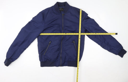 River Island Women's Blue Bomber Jacket Size S