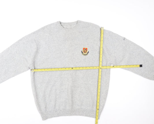 Pringle Men’s Grey Wool Angora Crew Neck Pullover Jumper L