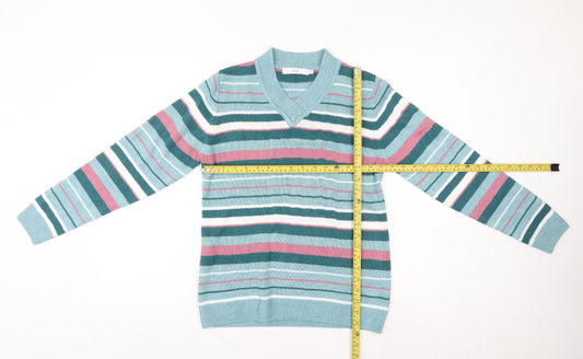 Womens UK Size S ISLE Multicoloured Pullover Jumper