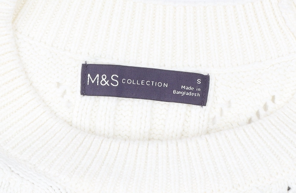 Womens UK Size S Marks and Spencer Ivory Vest Jumper