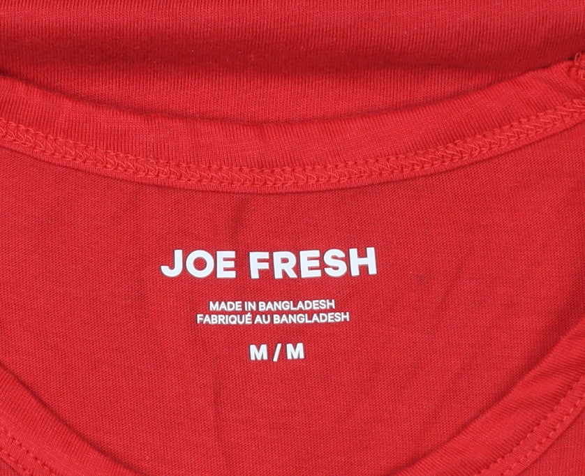Mens UK Size M Joe Fresh Red T-Shirt