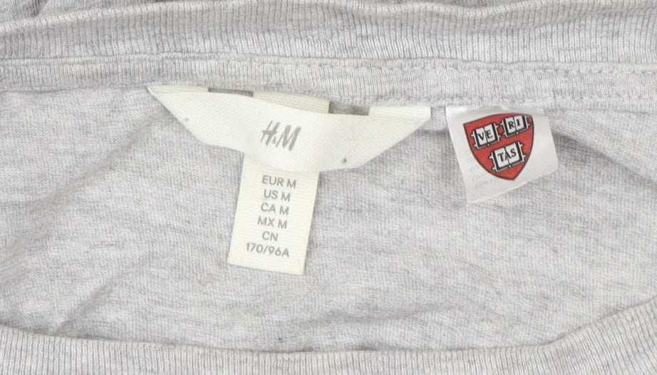 Womens UK Size 12 H&M Grey Basic T-Shirt