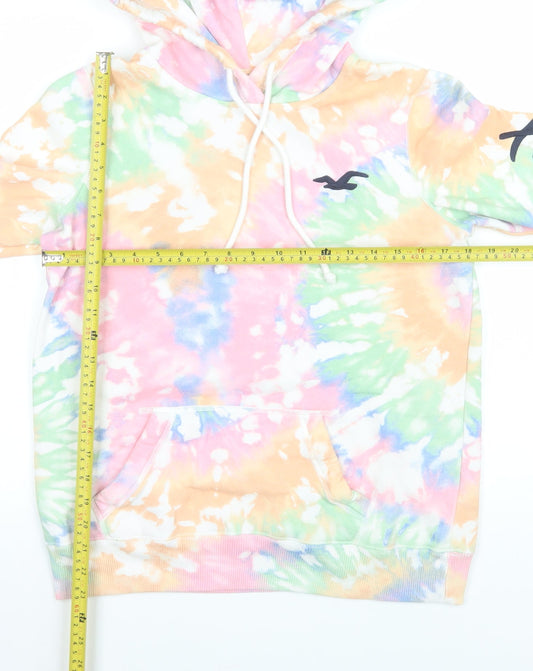 Hollister Womens Multicoloured Tie-Dye Pullover Hoodie Size S