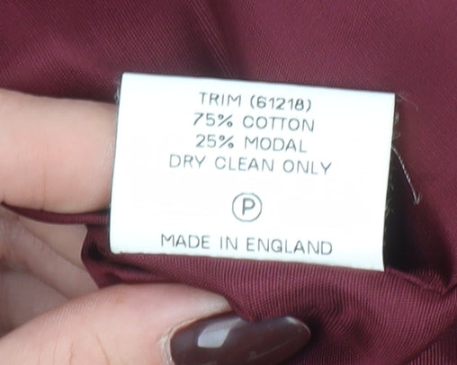 Womens UK Size 10 Penny Plain Regular Red Suit Jacket