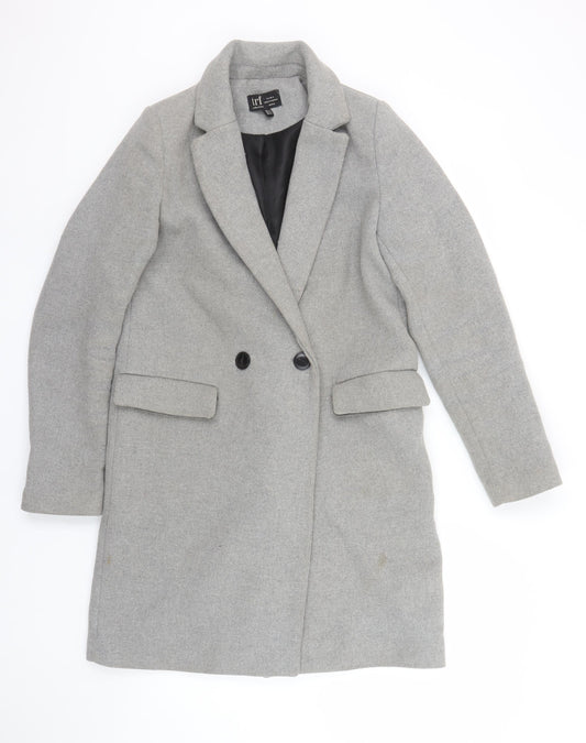 Womens UK Size XS Zara Grey Overcoat