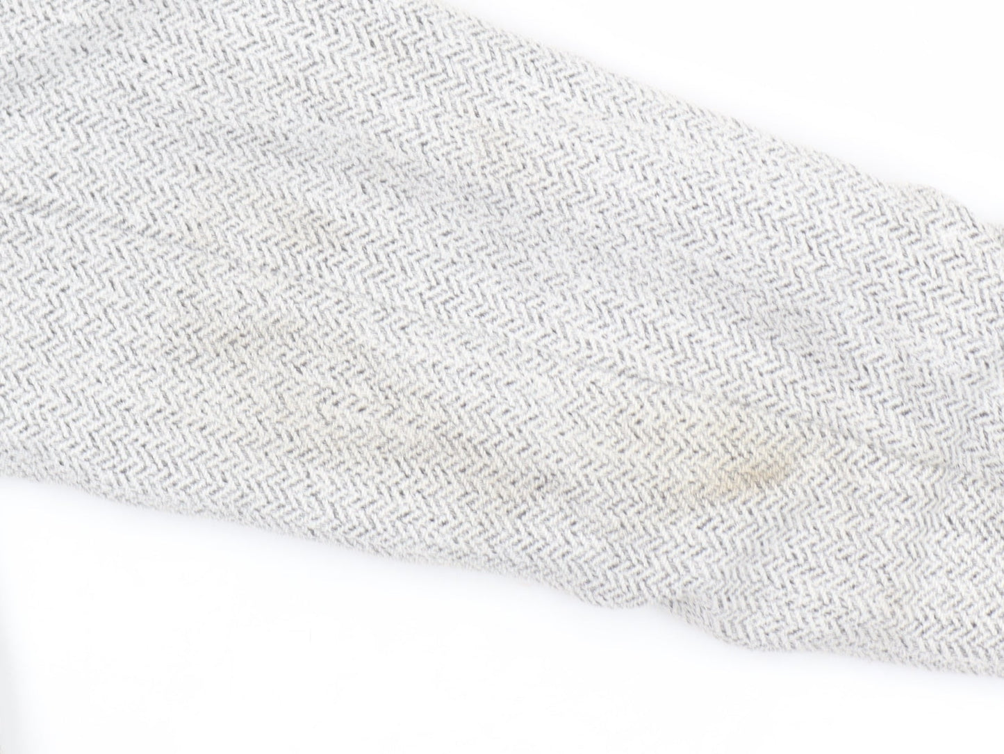 H&M Women's Grey Herringbone Blazer Size 8 Regular Fit Jacket