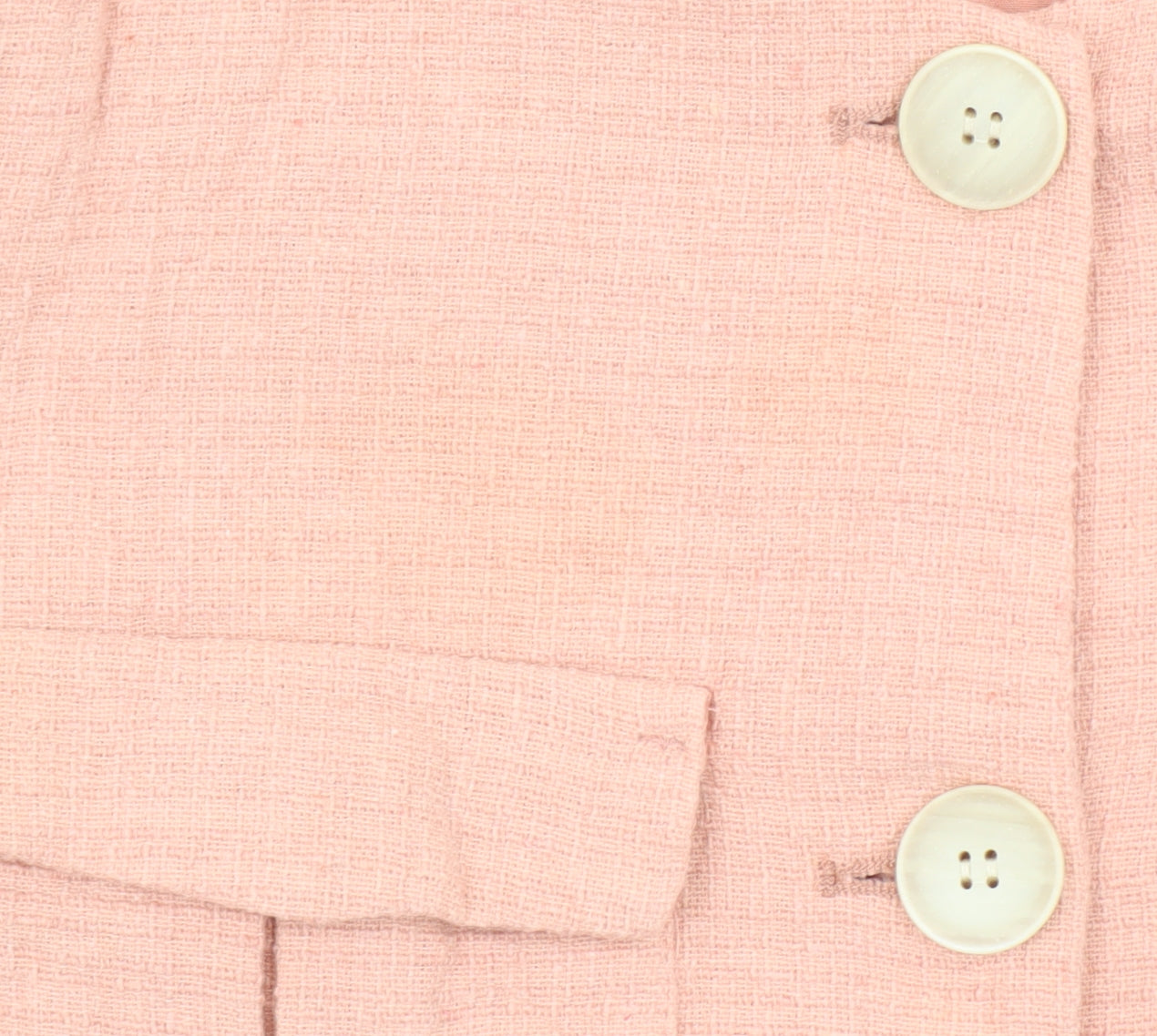 Zara Women's Pink Cropped Tweed Blazer Size 8 Lined Tailored Jacket