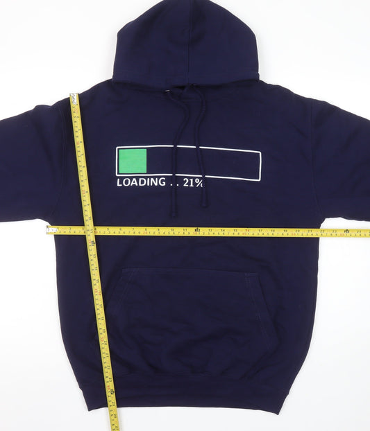 Womens UK Size M Just Hoods Blue Pullover Hoodie