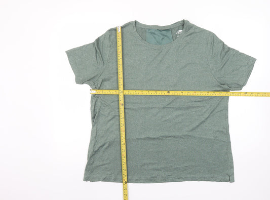 Crane Womens Green Short Sleeve Crew Neck Sports T-Shirt Size 16/18
