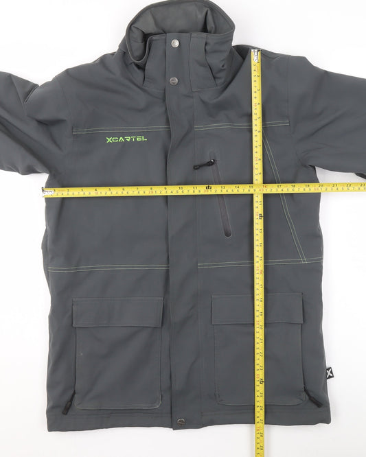 Mens UK Size L XCARTEL Grey Parka Coat