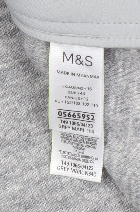 Womens UK Size 16 Marks and Spencer Grey Basic Jacket