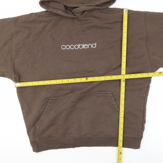 Womens UK Size M Cocoblend Brown Pullover Hoodie