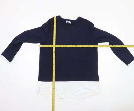 Womens UK Size S Gallery Blue Basic Blouse