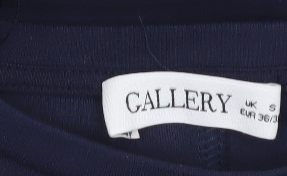 Womens UK Size S Gallery Blue Basic Blouse