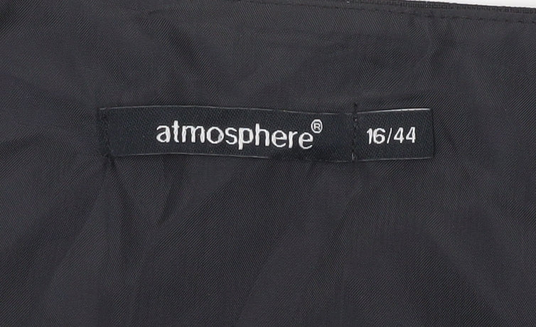 Atmosphere Women Black Pinstripe Suit Waistcoat Size 16 Classic Fit