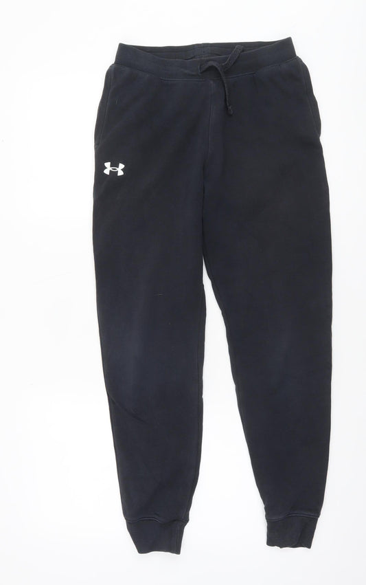 Boys UK Size 12 Years Under armour Relaxed Fit Jogger Black Trousers