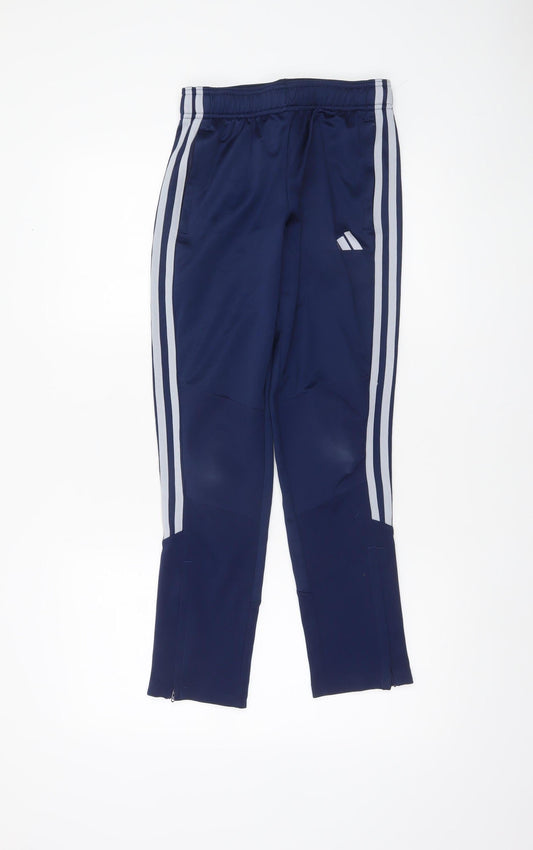 Boys UK Size 12 Years adidas Regular Fit Jogger Blue Trousers