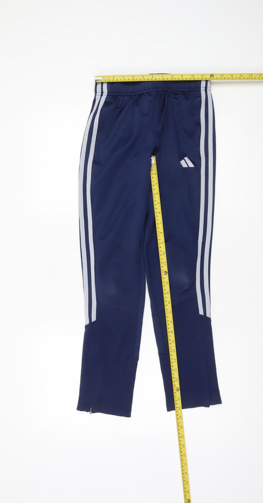Boys UK Size 12 Years adidas Regular Fit Jogger Blue Trousers