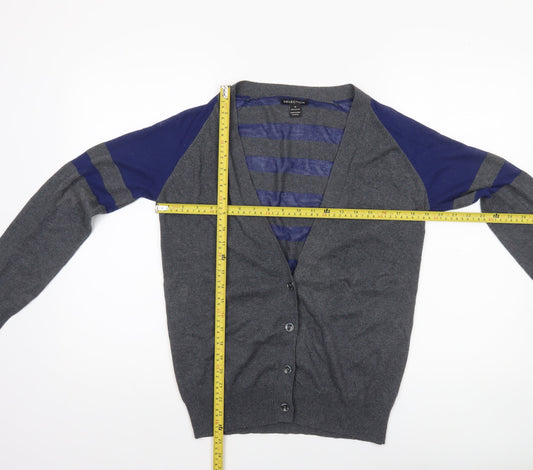 Womens UK Size M Selection Grey Cardigan Jumper